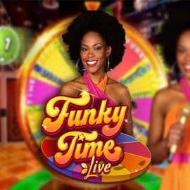 Funky Time online game logo by Evolution on lizarocasino.co.com