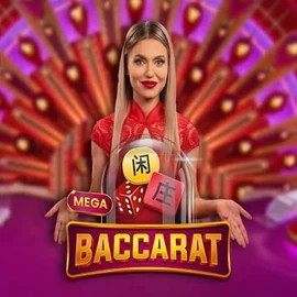 Official Live Casino logo: Mega Baccarat by Pragmatic Play at Lizaro Casino
