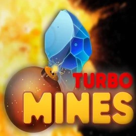 Turbo Mines slot logo by Turbo Games at Lizaro Casino